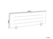 Schreibtischtrennwand ZIGGY 160 x 40 cm Hellbeige_1015465