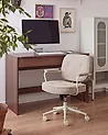 Schreibtischstuhl PARAMUS Bouclé Hellbeige