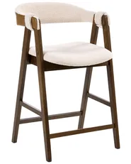 Set mit 2 Barstühlen DAY Bouclé Braun / Hellbeige_1060291