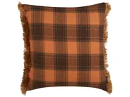 Dekokissen BARJA 45 x 45 cm Orange Kariertes Muster_902658