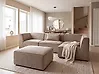 Modul Ecksofa 4-Sitzer LEMVIG mit Ottomane Cord Dunkelbeige linksseitig