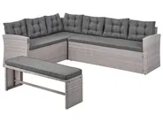 Garten Ecksofa 8-Sitzer VITERBO Polyrattan Grau_988439