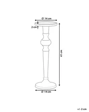 Kerzenständer SANAFA 41 cm Metall Silber_765638