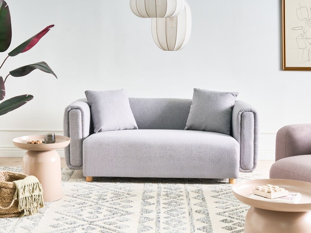Sofa 2-Sitzer LILLEROD Stoff Grau