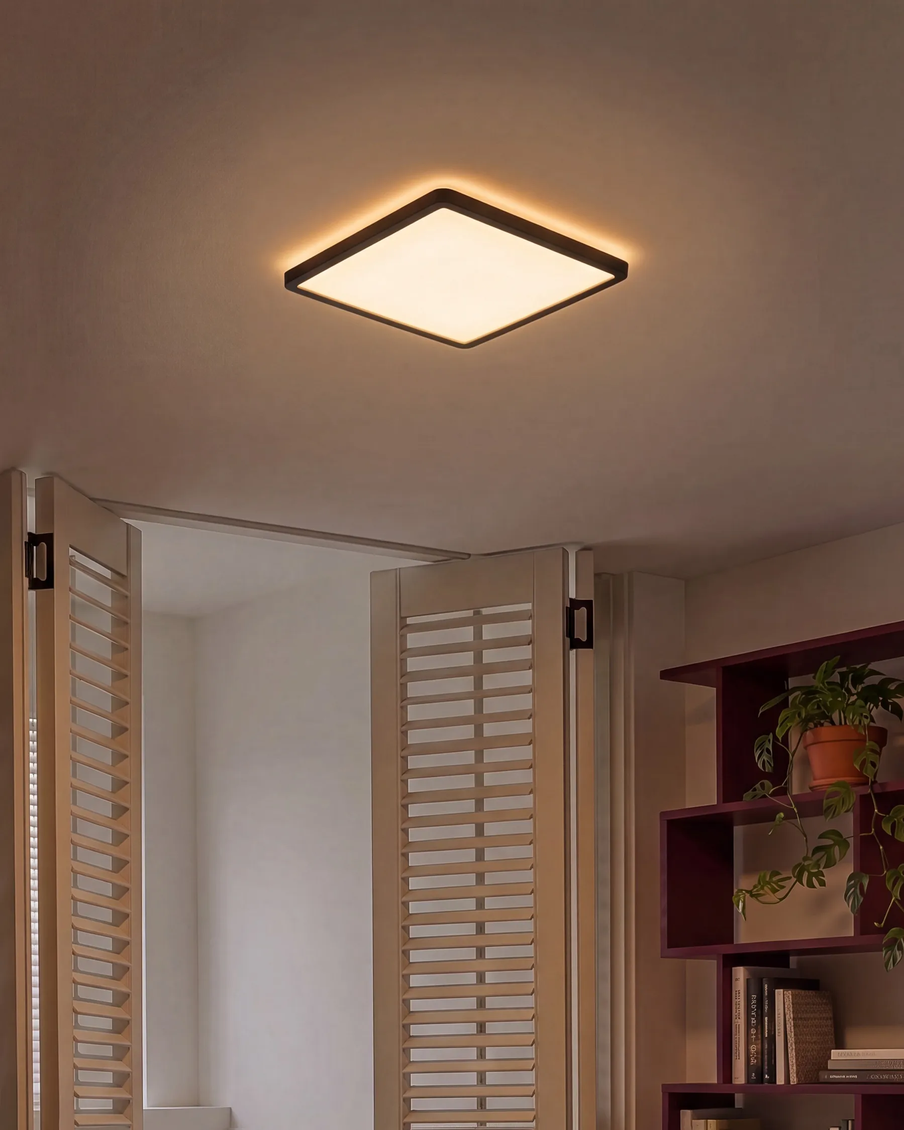 LED Deckenlampe TIVORA mit Fernbedienung mit Dimmer Schwarz_1131130