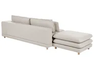 Sofa 2-Sitzer HEDEN mit Ottomane Stoff Hellbeige_950594