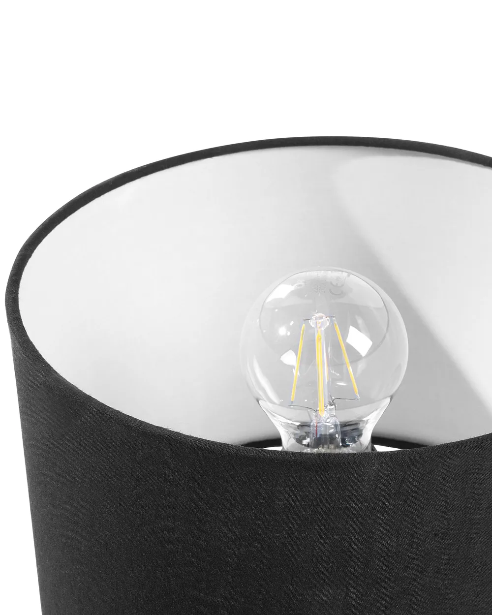 Set of 2 Table Lamps TOBOL Ash Wood Black_763045