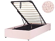 Ottoman Bed without Headboard DINAN Boucle Pastel Pink 90 x 200 cm (EU Single)_903658