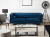 Sofa 3 Seater AVALDSENES Velvet Navy Blue