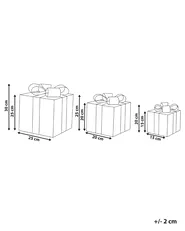 Weihnachtsdekoration 3er Set LED ARRESKOV 20/25/30 cm Weihnachtsgeschenke Braun_1025520