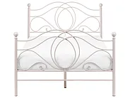 Bett mit Lattenrost Metall LYRA 120 x 200 cm Hellbeige_1161992