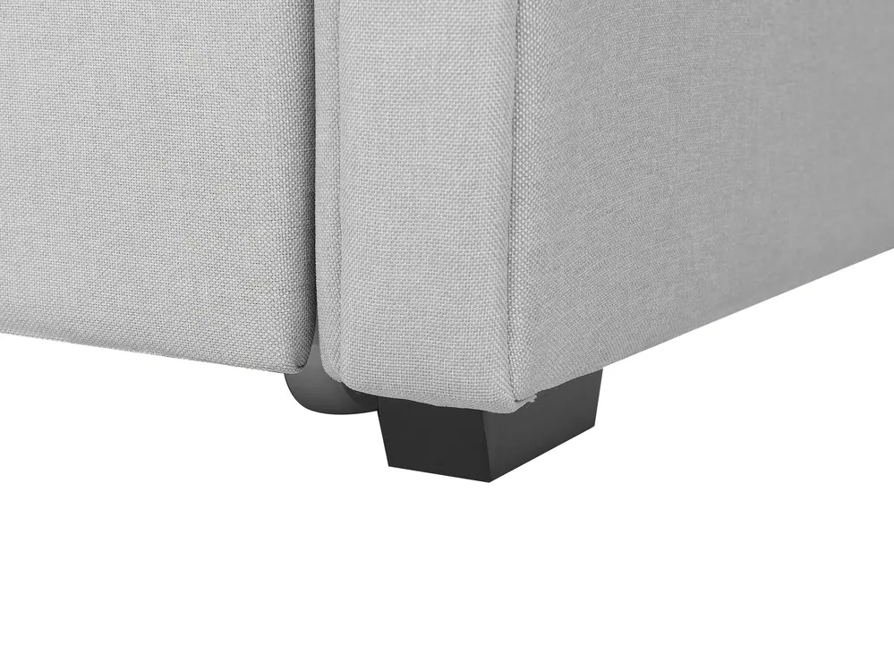 Ausziehbett Stoff LIBOURNE 80 x 200 cm Hellgrau_770669