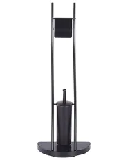 Toilettenpapierhalter mit Bürste SOACHA Metall Schwarz_821906