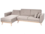 Eckschlafsofa 3-Sitzer KAARINA Stoff Beige rechtsseitig_1095542