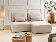Modular Corner Sofa NERBO Boucle Beige Left Hand_1034689