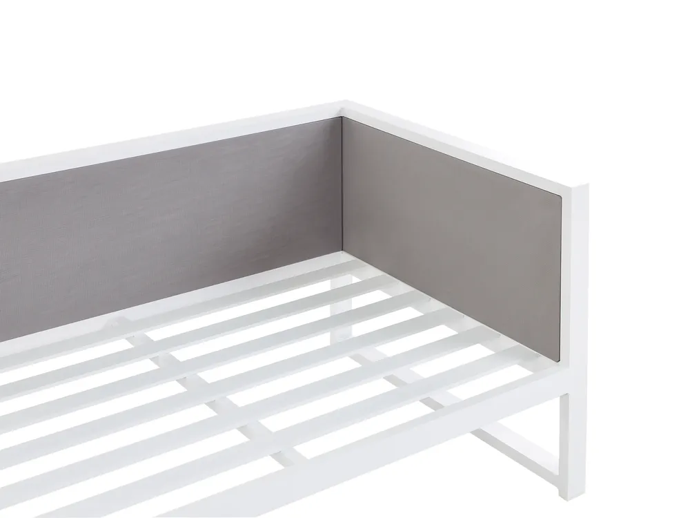 Garten Ecksofa mit Tisch 6-Sitzer CASTELLA/FRATTE Metall Cremeweiß linksseitig_932059