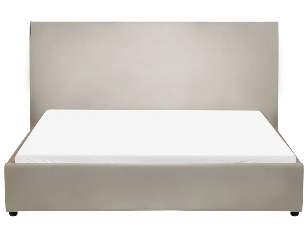 Wasserbett Samtstoff LAVAUR 160 x 200 cm Taupe_985783