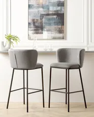 Set mit 2 Barstühlen MINA Grau_1024533
