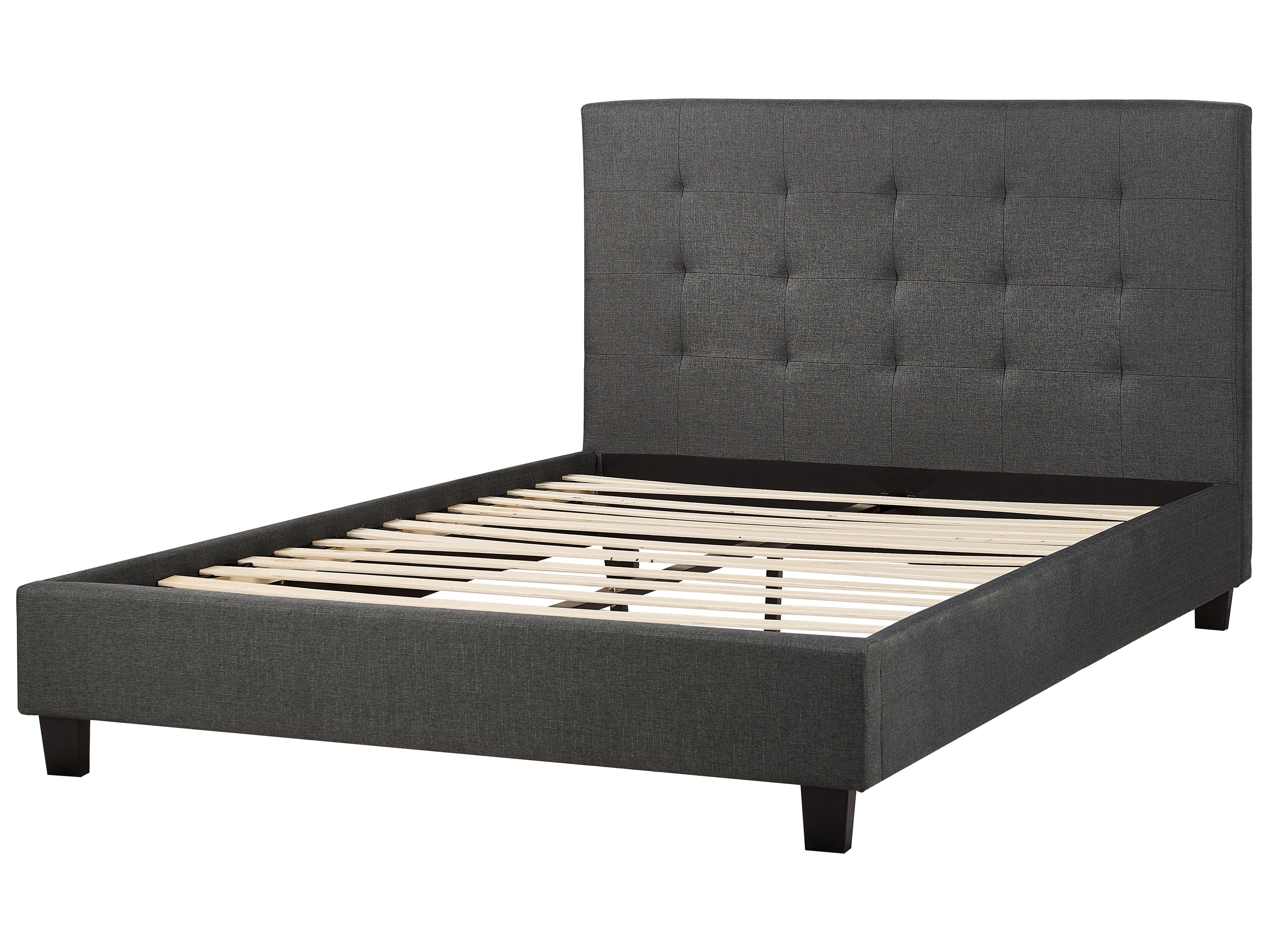 Bed Fabric LA ROCHELLE 140 x 200 cm (EU Double) Dark Grey_927568