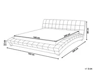Bett mit Lattenrost Stoff LILLE 160 x 200 cm Grau_814503