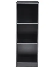 Bücherregal mit 3 Ebenen ZEHNA 117 cm Schwarz_1026524