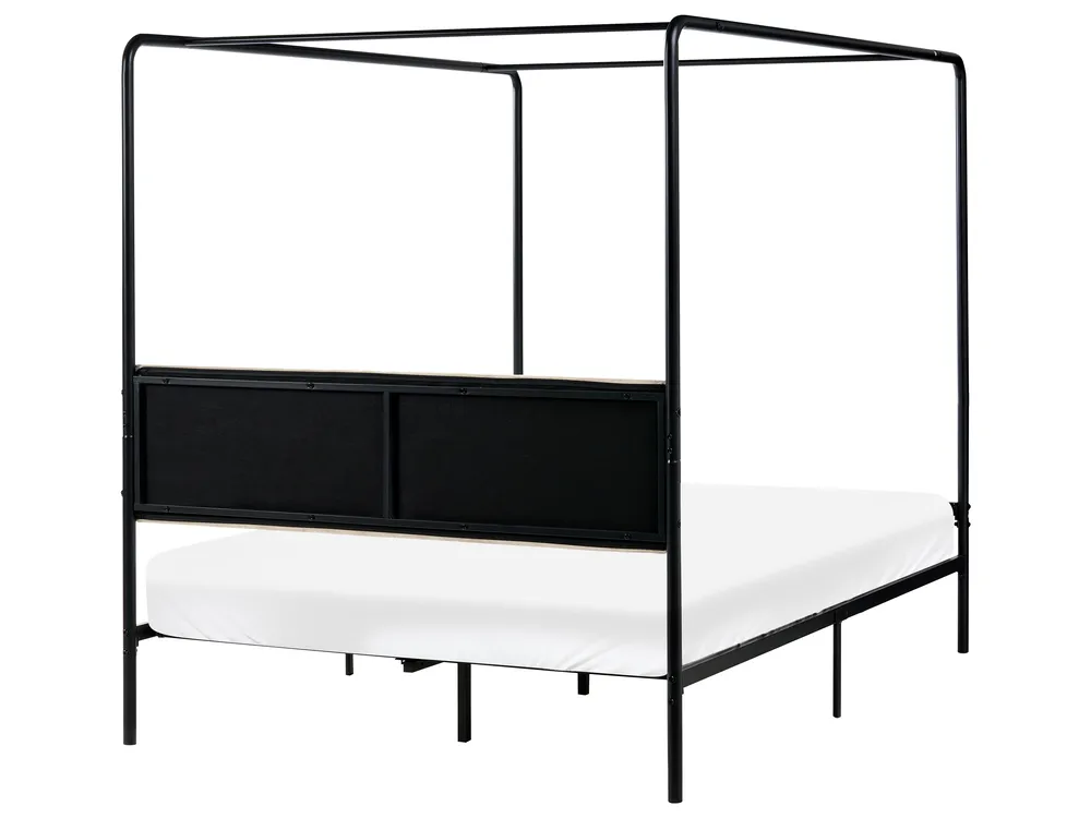 Himmelbett Metall MIRABEAU 140 x 200 cm Schwarz_1033512