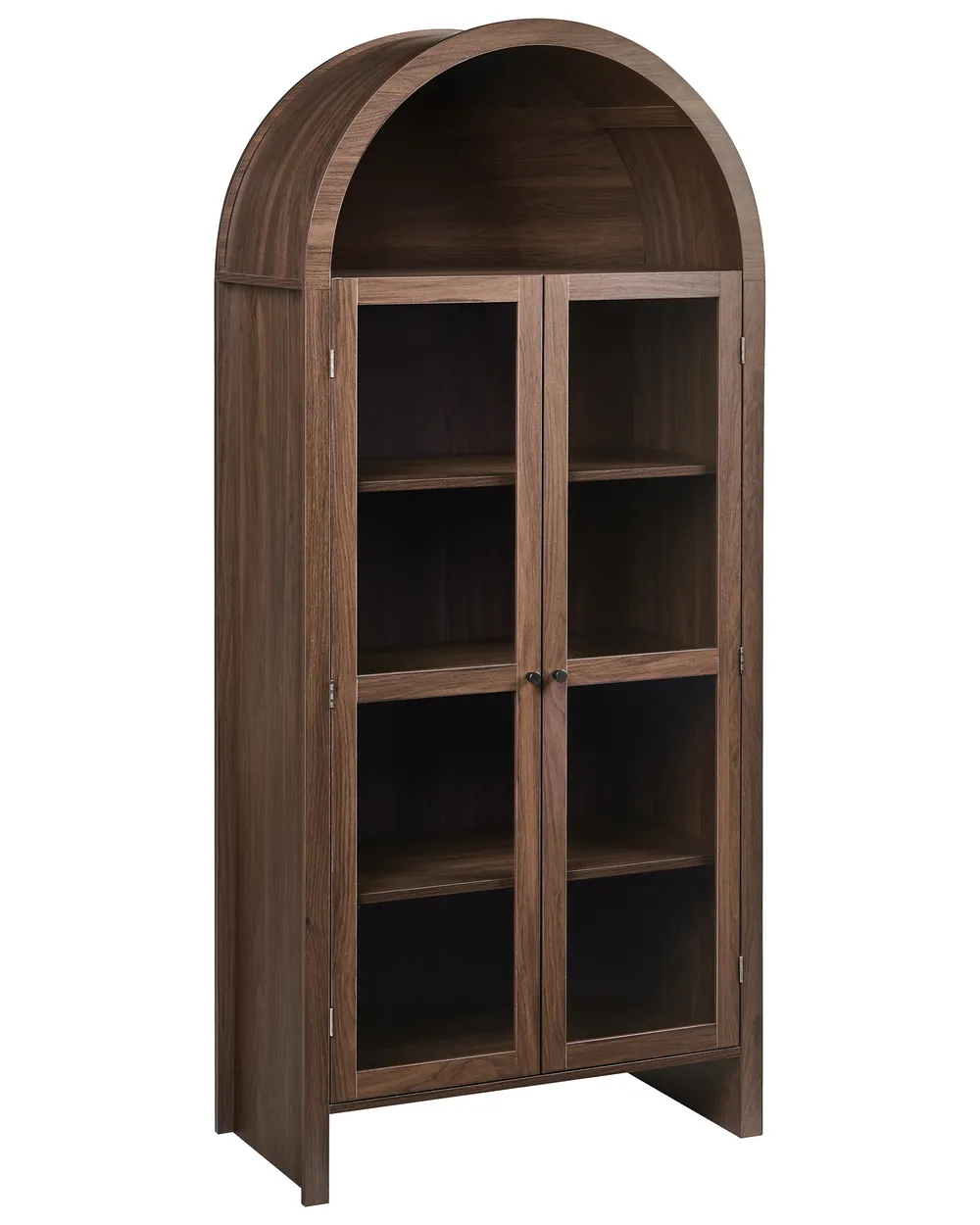 Vitrine mit Glastüren GLENWOOD 79 cm Dunkelbraun