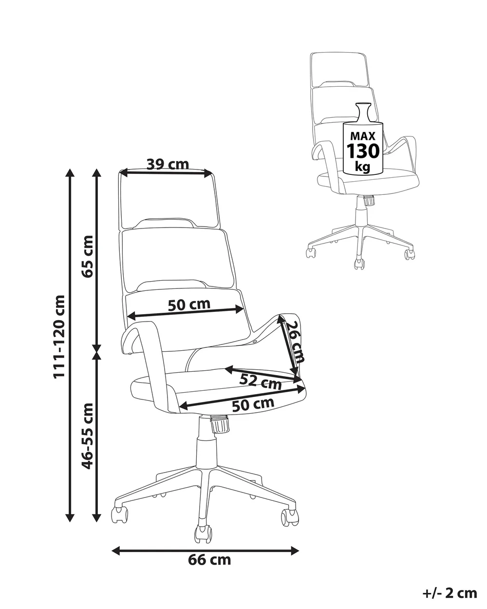 Bürostuhl GRANDIOSE Grau_834291