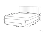 Boxspringbett Stoff COUNTESS 160 x 200 cm Beige_1054325