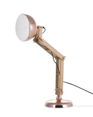 Schreibtischlampe SALADO verstellbar Holz Kupfer_690693