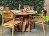 Gartentisch AGELLO 120 cm 120 cm Akazienholz Braun