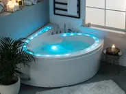 Corner Hot Tub with LED PELICAN 2060 x 1650 mm White_755874