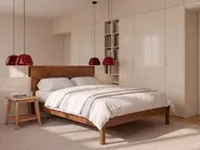 Bett mit Lattenrost Holz BOISSET 120 x 200 cm Dunkelbraun_1113774