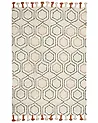 Teppich HAJIPUR Beige 160 x 230 cm Baumwolle