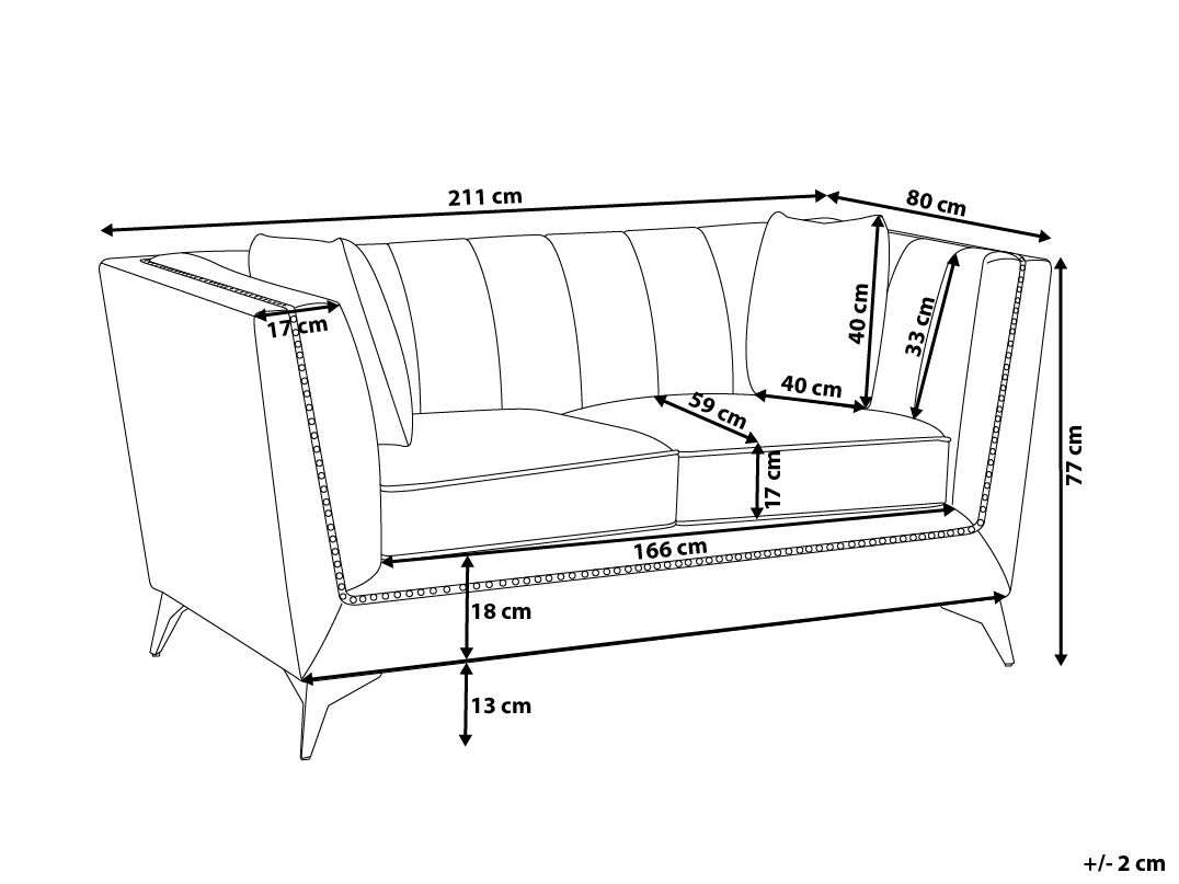 Sofa 3-Sitzer GAULA Samtstoff Blaugrün_706339