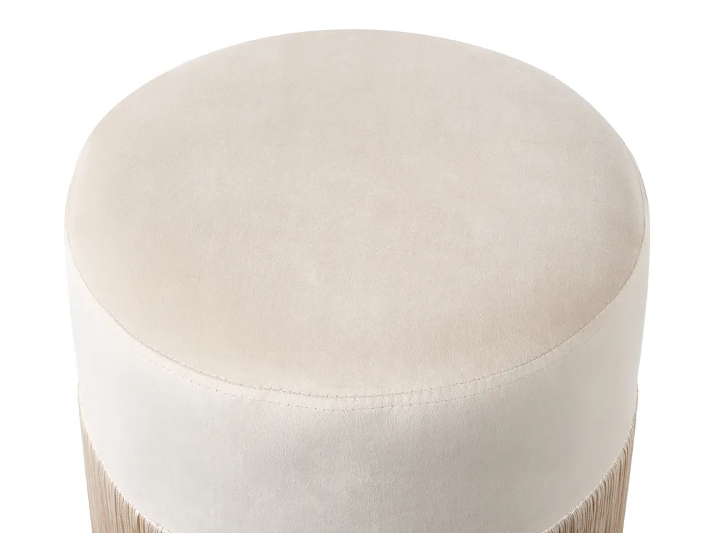 Pouf VIRGINIA Samtstoff Taupe_753622