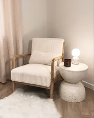 Armchair SORSELE Corduroy White_1039245