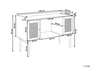 Schreibtisch RATANA 130 cm 50 cm Hellbraun_1046855