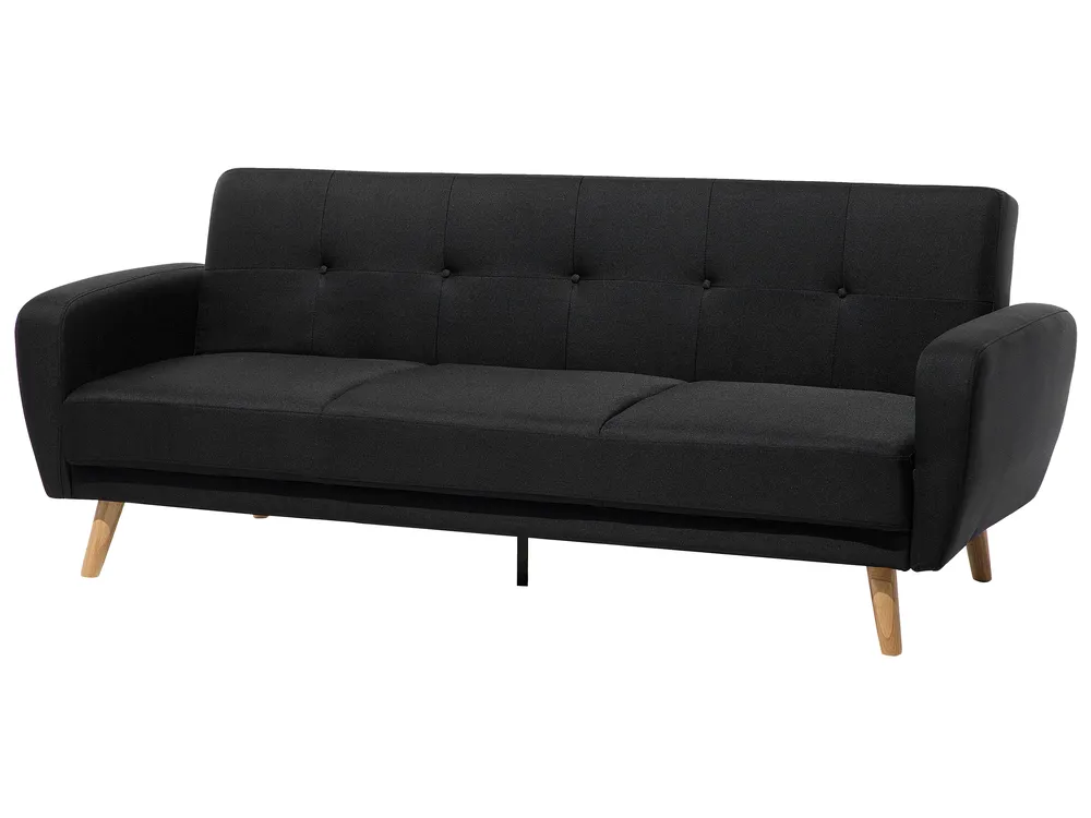 Sofa Set FLORLI Stoff Schwarz_704194