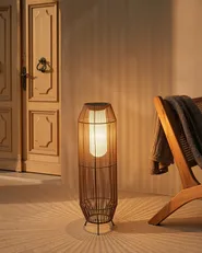 Solarbetriebene Laterne DONGWE 70 cm Naturfarben_1042959
