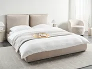 Wasserbett Samtstoff BAJONNA 160 x 200 cm Taupe_1009645