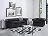 Sofa 3-Sitzer CHESTERFIELD Echtleder Schwarz