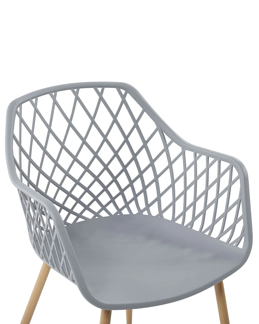 Set of 2 Dining Chairs NASHUA Light Grey_775293