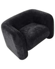 Sessel LEIREN Chenillegewebe Schwarz_1028687