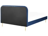 Bett mit Lattenrost Samtstoff FLAYAT 140 x 200 cm Marineblau_834197