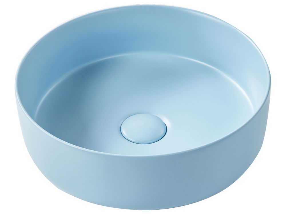 Countertop Basin GUDAR ⌀ 370 mm Ceramic Blue