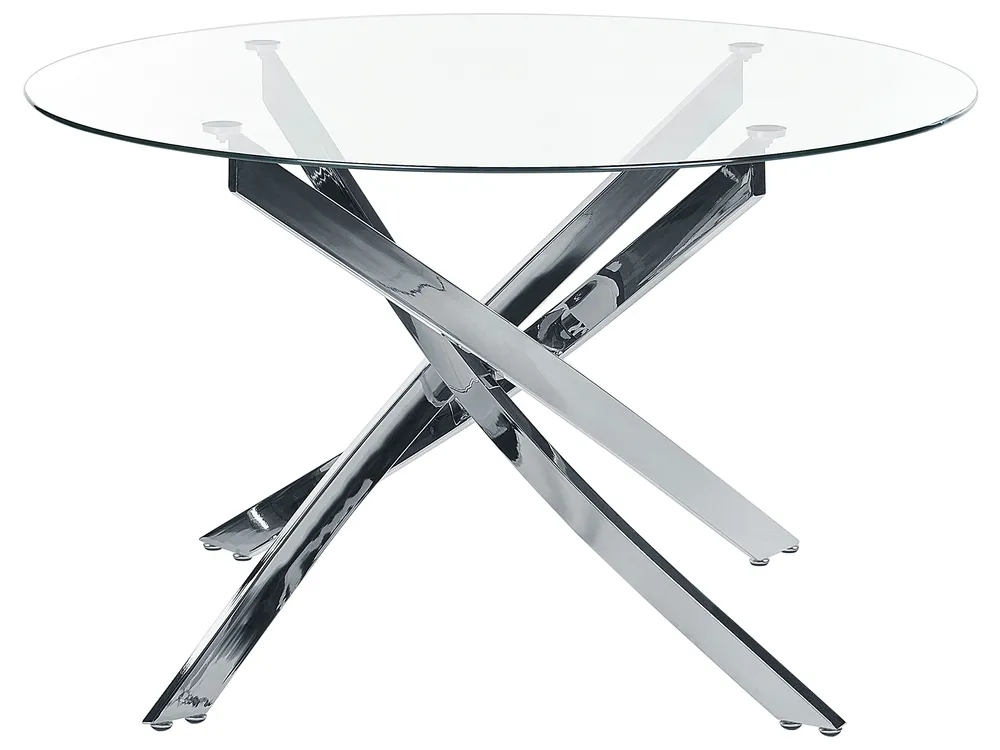 Esstisch MARAMO Silber 120 cm 120 cm Sicherheitsglas_875692