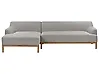 Ecksofa SOSJO Stoff Hellgrau rechtsseitig