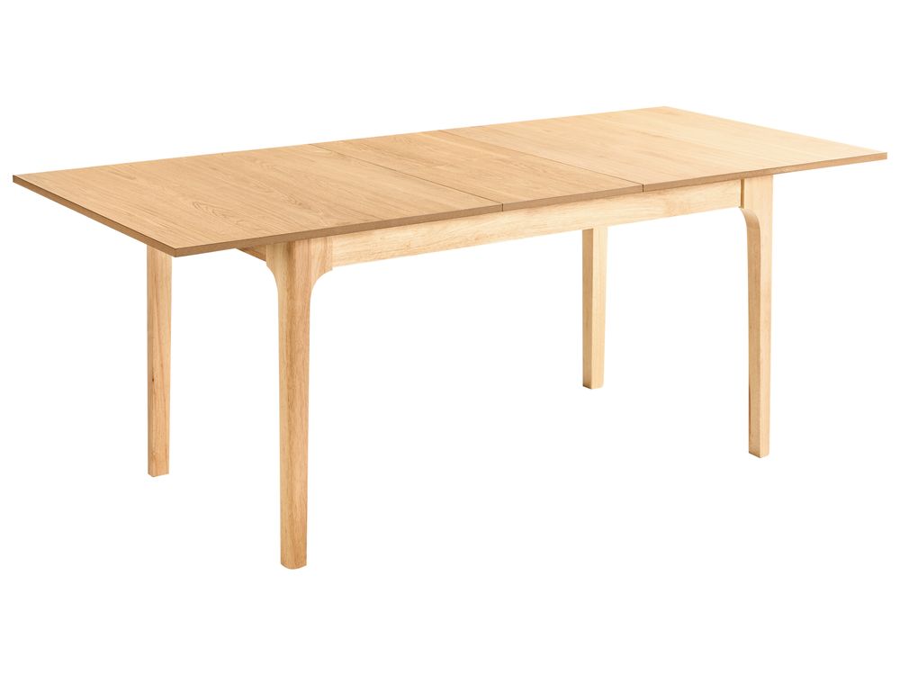 Ausziehbarer Esstisch DELMAS Helle Esche 160/200 cm 90 cm