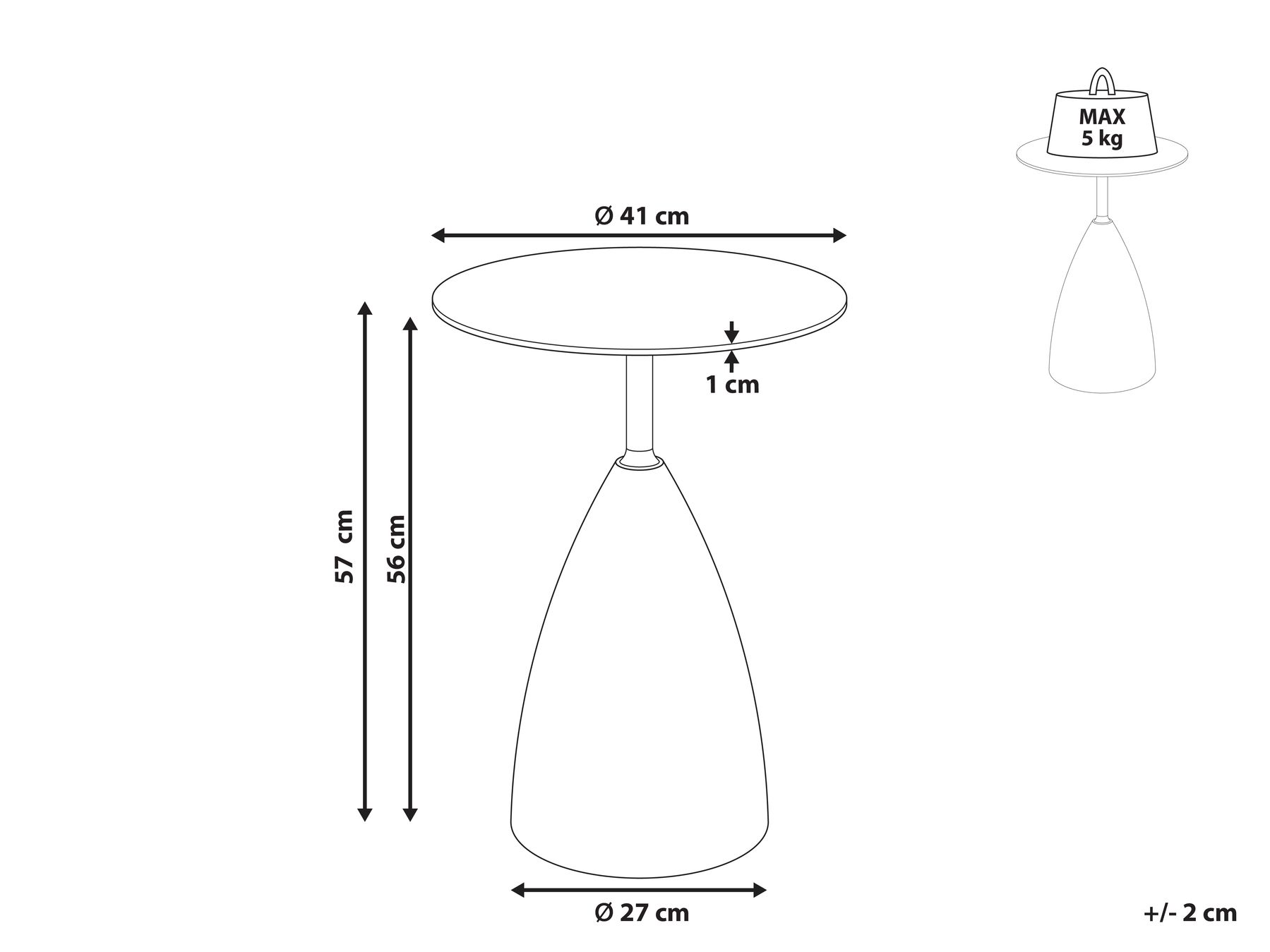 Side Table WALLIS Tempered Glass Brown_1006691